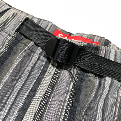 【中古品】【メンズ】 Supreme シュプリーム 14SS STRIPE BELTED SHORT PANTS ストライプ ベルト ショートパンツ ボトムス ショーツ ハーフパンツ 149-260720-ko-12-tei サイズ：30 カラー：グレー 万代Net店