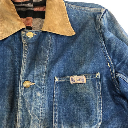 【現状渡し品】【メンズ】 BIG SMITH ビッグスミス 50～60's BLANKET LINER COVER ALLS VINTAGE 50～60年代 ブランケット ライナー カバーオール アウター ヴィンテージ 145-250924-KS-19-tei サイズ：表記サイズ無し カラー：インディゴ 万代Net店