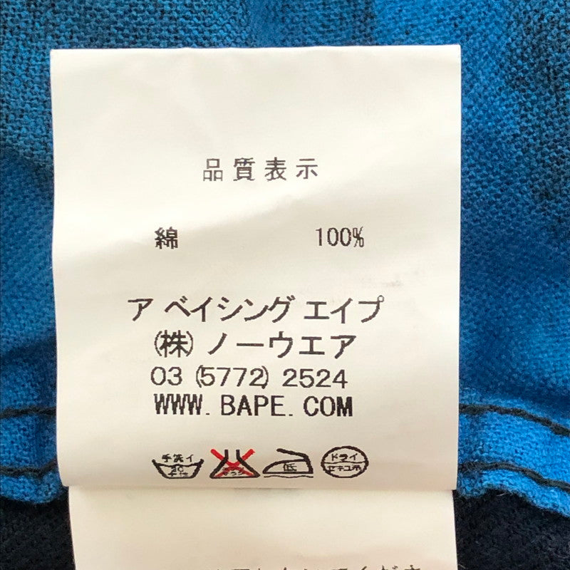【中古品】【メンズ】 A BATHING APE アベイシングエイプ PATCHWORK L/S CHACK SHIRT パッチワーク ロングスリーブ チェック シャツ 長袖 トップス 142-250924-ks-13-fuz サイズ：L カラー：マルチカラー 万代Net店