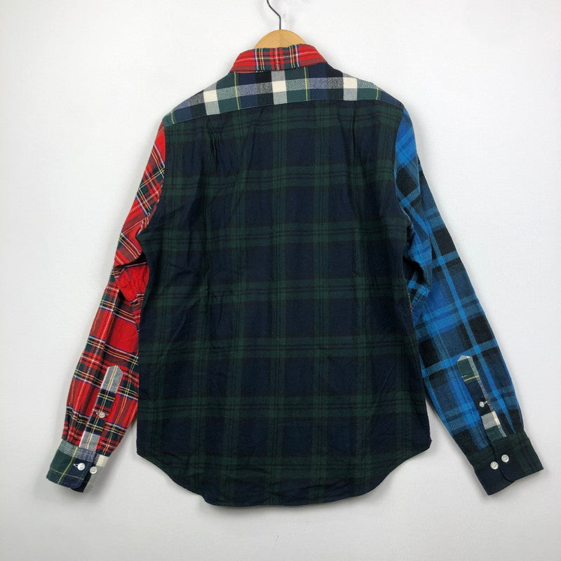 【中古品】【メンズ】 A BATHING APE アベイシングエイプ PATCHWORK L/S CHACK SHIRT パッチワーク ロングスリーブ チェック シャツ 長袖 トップス 142-250924-ks-13-fuz サイズ：L カラー：マルチカラー 万代Net店