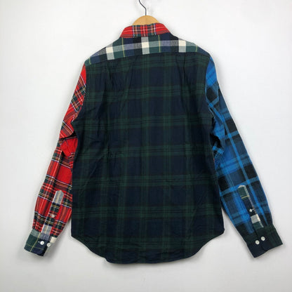 【中古品】【メンズ】 A BATHING APE アベイシングエイプ PATCHWORK L/S CHACK SHIRT パッチワーク ロングスリーブ チェック シャツ 長袖 トップス 142-250924-ks-13-fuz サイズ：L カラー：マルチカラー 万代Net店