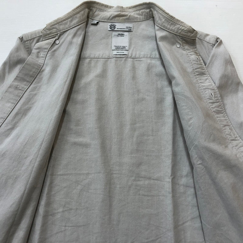 【中古品】【メンズ】 VISVIM ビズビム COTTON BD L/S SHIRT 0114105011004 コットン ビーディ ロングスリーブ シャツ 長袖 トップス 140-260702-sa-08-tei サイズ：1 カラー：グレー系 万代Net店