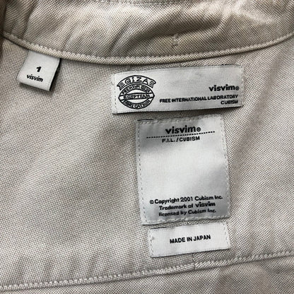 【中古品】【メンズ】 VISVIM ビズビム COTTON BD L/S SHIRT 0114105011004 コットン ビーディ ロングスリーブ シャツ 長袖 トップス 140-260702-sa-08-tei サイズ：1 カラー：グレー系 万代Net店