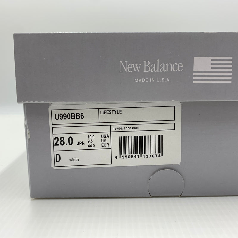 【中古品】【メンズ】 NEW BALANCE ニューバランス U990BB6 SNEAKERS TRIPLE BLACK スニーカー 靴 シューズ 162-260711-ko-02-tei サイズ：28cm カラー：ブラック 万代Net店