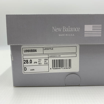 【中古品】【メンズ】 NEW BALANCE ニューバランス U990BB6 SNEAKERS TRIPLE BLACK スニーカー 靴 シューズ 162-260711-ko-02-tei サイズ：28cm カラー：ブラック 万代Net店