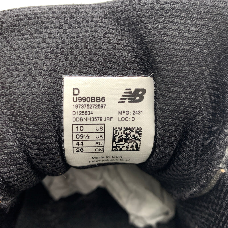 【中古品】【メンズ】 NEW BALANCE ニューバランス U990BB6 SNEAKERS TRIPLE BLACK スニーカー 靴 シューズ 162-260711-ko-02-tei サイズ：28cm カラー：ブラック 万代Net店