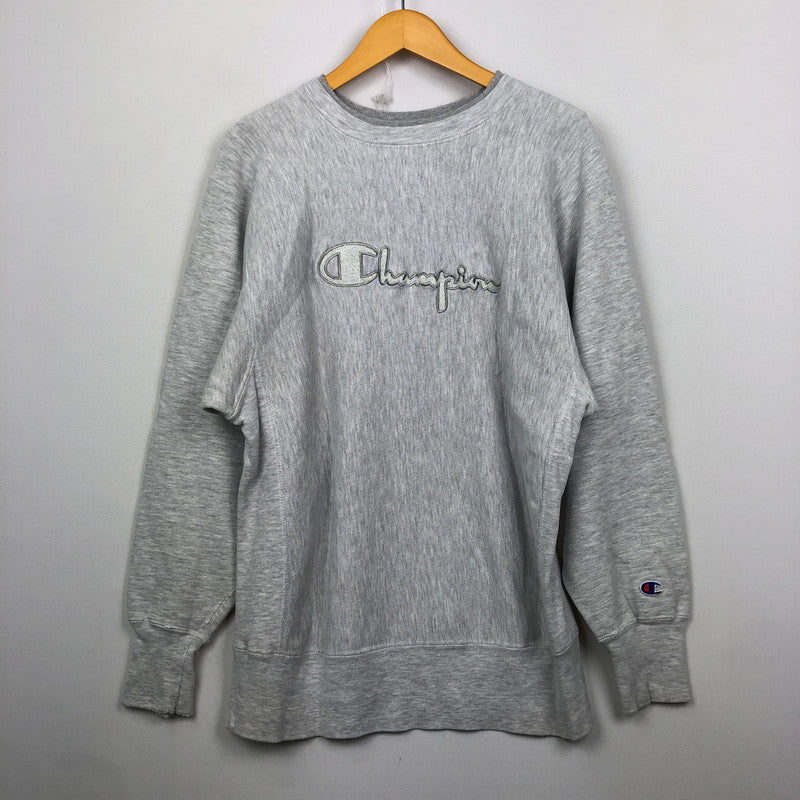 【中古品】【メンズ】 Champion チャンピオン 90's REVERSE WEAVE LOGO SWEAT 27102-3012 90年代 リバースウィーブ ロゴ スウェット トップス トレーナー 145-250924-KS-17-tei サイズ：L カラー：グレー 万代Net店