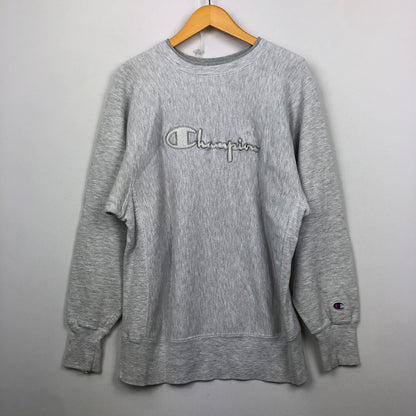 【中古品】【メンズ】 Champion チャンピオン 90's REVERSE WEAVE LOGO SWEAT 27102-3012 90年代 リバースウィーブ ロゴ スウェット トップス トレーナー 145-250924-KS-17-tei サイズ：L カラー：グレー 万代Net店