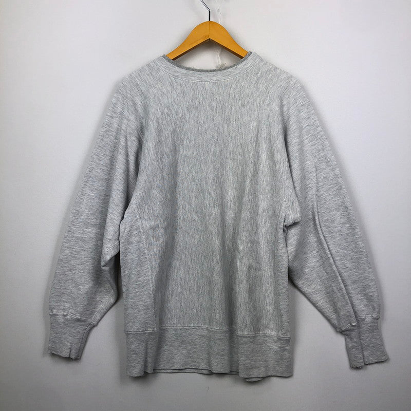 【中古品】【メンズ】 Champion チャンピオン 90's REVERSE WEAVE LOGO SWEAT 27102-3012 90年代 リバースウィーブ ロゴ スウェット トップス トレーナー 145-250924-KS-17-tei サイズ：L カラー：グレー 万代Net店