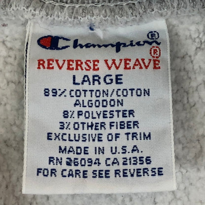 【中古品】【メンズ】 Champion チャンピオン 90's REVERSE WEAVE LOGO SWEAT 27102-3012 90年代 リバースウィーブ ロゴ スウェット トップス トレーナー 145-250924-KS-17-tei サイズ：L カラー：グレー 万代Net店