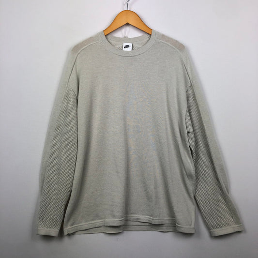 【中古品】【メンズ】 STUSSY ステューシー × NIKE ナイキ 別注 コラボ 24AW U NRG L/S KNIT JERSEY HF3898-072 U NRG ロングスリーブ ニット ジャージ 長袖 トップス 142-250924-KS-08-tei サイズ：L カラー：ミント 万代Net店