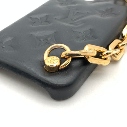 【中古品】【メンズ】 LOUIS VUITTON ルイ・ヴィトン M81116 クッサン iPhone12/12 Pro スマホケース ブランド 179-260418-gm-14-fuz カラー：ブラック 万代Net店