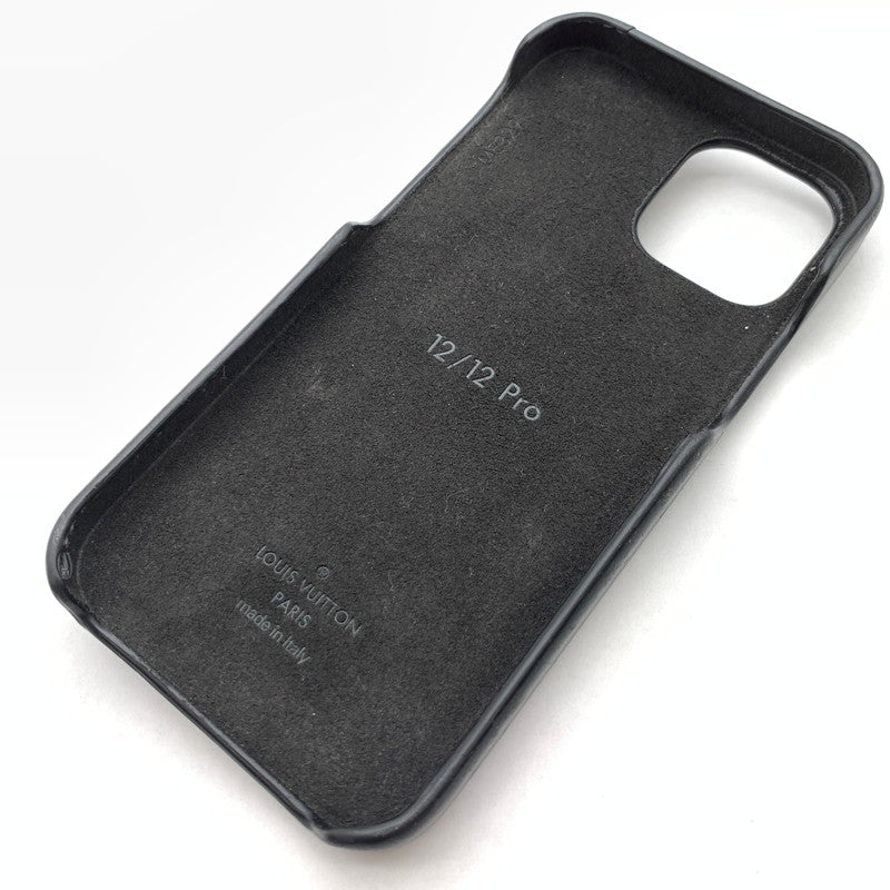 【中古品】【メンズ】 LOUIS VUITTON ルイ・ヴィトン M81116 クッサン iPhone12/12 Pro スマホケース ブランド 179-260418-gm-14-fuz カラー：ブラック 万代Net店
