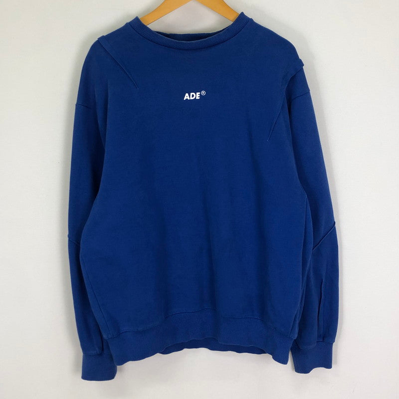 【中古品】【メンズ】 ADER ERROR アーダーエラー CREW NECK SHORT SWEAT 19ASSTO11BL1 クルーネック ショート スウェット 長袖 トップス 141-251126-ks-05-tei サイズ：表記サイズなし カラー：ブルー 万代Net店