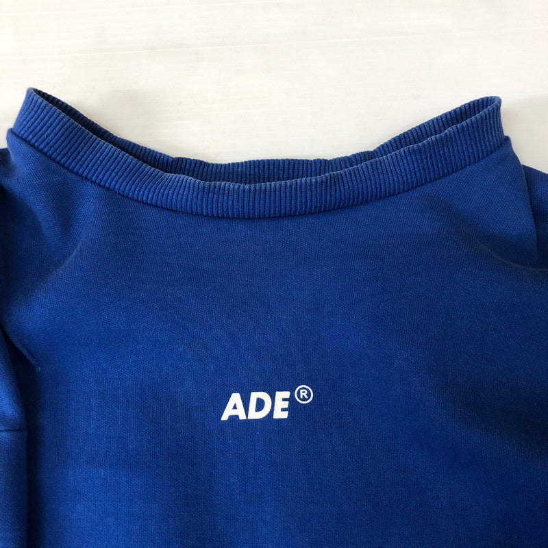 【中古品】【メンズ】 ADER ERROR アーダーエラー CREW NECK SHORT SWEAT 19ASSTO11BL1 クルーネック ショート スウェット 長袖 トップス 141-251126-ks-05-tei サイズ：表記サイズなし カラー：ブルー 万代Net店