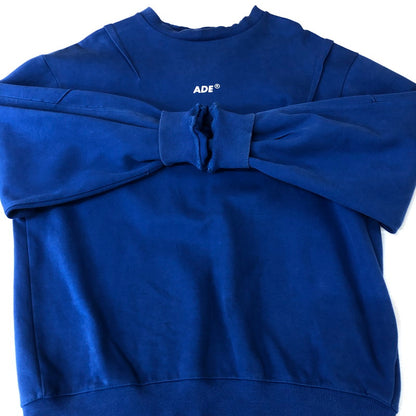 【中古品】【メンズ】 ADER ERROR アーダーエラー CREW NECK SHORT SWEAT 19ASSTO11BL1 クルーネック ショート スウェット 長袖 トップス 141-251126-ks-05-tei サイズ：表記サイズなし カラー：ブルー 万代Net店