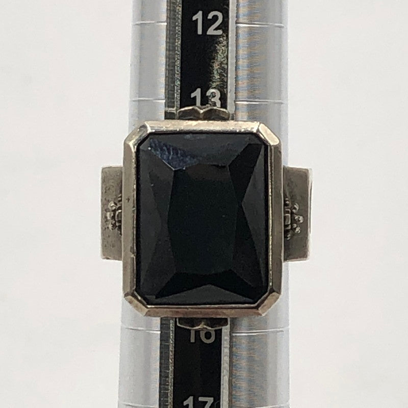 【中古品】【メンズ】 ROYAL ORDER ロイヤルオーダー GOD SQUARE w/CRYSTAL RING ゴッド スクエア クリスタル リング アクセサリー 指輪 192-251106-ts-27-tei カラー：シルバー 15号 万代Net店