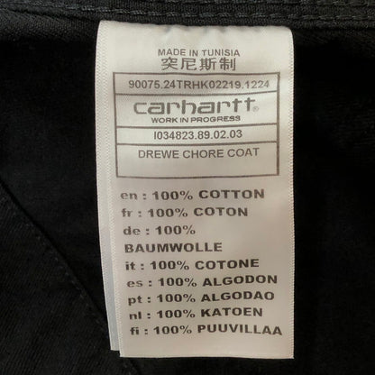 【中古品】【メンズ】 Carhartt WIP カーハート ワークインプログレス DREWE CHORE COAT I034823 ドリュー チョアコート ライトアウター 145-250929-yo-10-tei サイズ：S カラー：ブラック 万代Net店