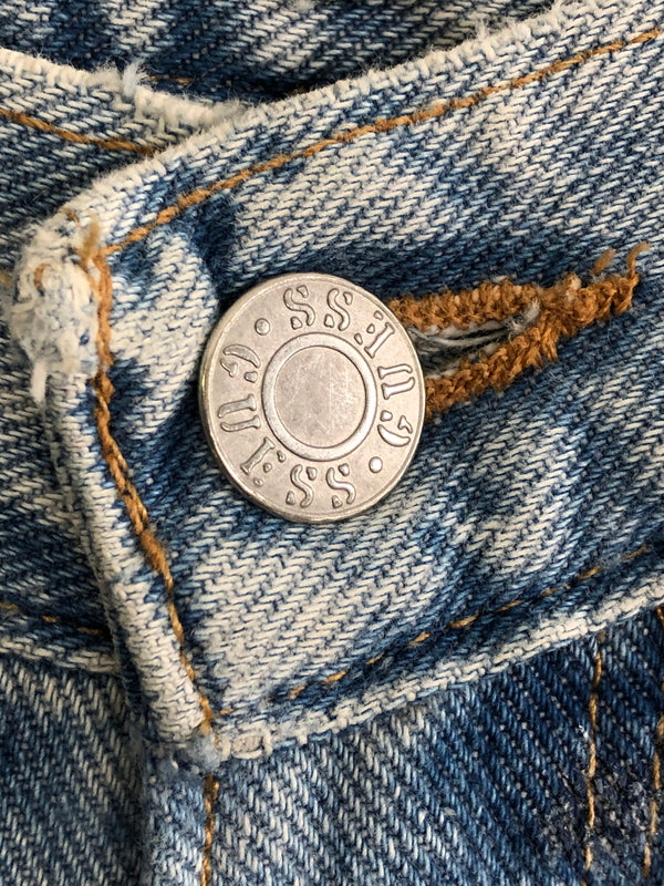 【中古品】【メンズ】 GUES JEANS ゲスジーンズ 90'S USA製 DENIM PANT デニムパンツ ボトムス ヴィンテージ 156-261002-AS-39-hon サイズ：W38L34 カラー：ライトインディゴ 万代Net店
