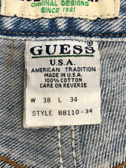 【中古品】【メンズ】 GUES JEANS ゲスジーンズ 90'S USA製 DENIM PANT デニムパンツ ボトムス ヴィンテージ 156-261002-AS-39-hon サイズ：W38L34 カラー：ライトインディゴ 万代Net店