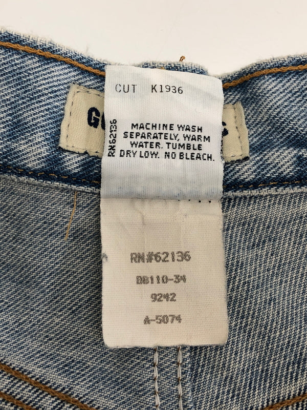 【中古品】【メンズ】 GUES JEANS ゲスジーンズ 90'S USA製 DENIM PANT デニムパンツ ボトムス ヴィンテージ 156-261002-AS-39-hon サイズ：W38L34 カラー：ライトインディゴ 万代Net店