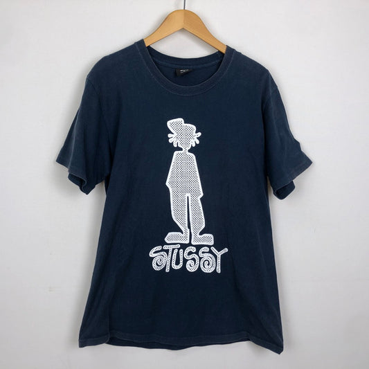 【現状渡し品】【メンズ】 STUSSY ステューシー SHADOWMAN S/S TEE シャドーマン ショートスリーブ Tシャツ 半袖 トップス 142-251120-yy-10-tei サイズ：M カラー：ネイビー 万代Net店