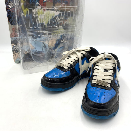 【中古品】【メンズ】 A BATHING APE アベイシングエイプ × MARVEL マーベル 別注 コラボ VENOM SNEAKERS OZX SH M191917 ヴェノム スニーカー 靴 シューズ 162-260129-ko-01-tei サイズ：26cm カラー：ブルー 万代Net店