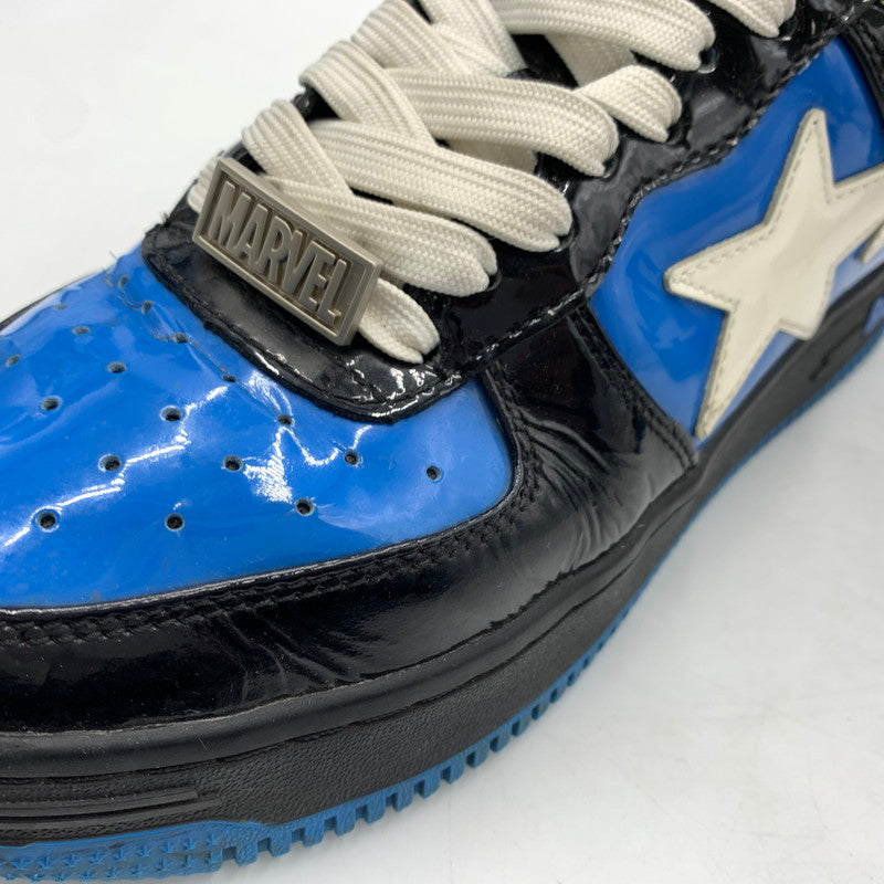 【中古品】【メンズ】 A BATHING APE アベイシングエイプ × MARVEL マーベル 別注 コラボ VENOM SNEAKERS OZX SH M191917 ヴェノム スニーカー 靴 シューズ 162-260129-ko-01-tei サイズ：26cm カラー：ブルー 万代Net店
