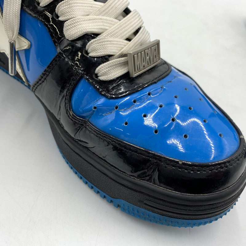 【中古品】【メンズ】 A BATHING APE アベイシングエイプ × MARVEL マーベル 別注 コラボ VENOM SNEAKERS OZX SH M191917 ヴェノム スニーカー 靴 シューズ 162-260129-ko-01-tei サイズ：26cm カラー：ブルー 万代Net店