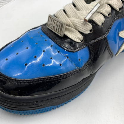 【中古品】【メンズ】 A BATHING APE アベイシングエイプ × MARVEL マーベル 別注 コラボ VENOM SNEAKERS OZX SH M191917 ヴェノム スニーカー 靴 シューズ 162-260129-ko-01-tei サイズ：26cm カラー：ブルー 万代Net店