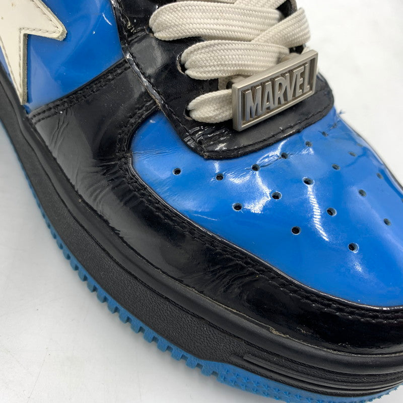 【中古品】【メンズ】 A BATHING APE アベイシングエイプ × MARVEL マーベル 別注 コラボ VENOM SNEAKERS OZX SH M191917 ヴェノム スニーカー 靴 シューズ 162-260129-ko-01-tei サイズ：26cm カラー：ブルー 万代Net店