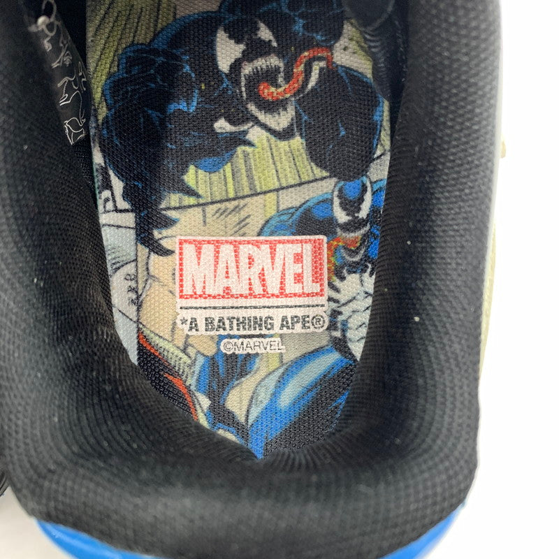 【中古品】【メンズ】 A BATHING APE アベイシングエイプ × MARVEL マーベル 別注 コラボ VENOM SNEAKERS OZX SH M191917 ヴェノム スニーカー 靴 シューズ 162-260129-ko-01-tei サイズ：26cm カラー：ブルー 万代Net店