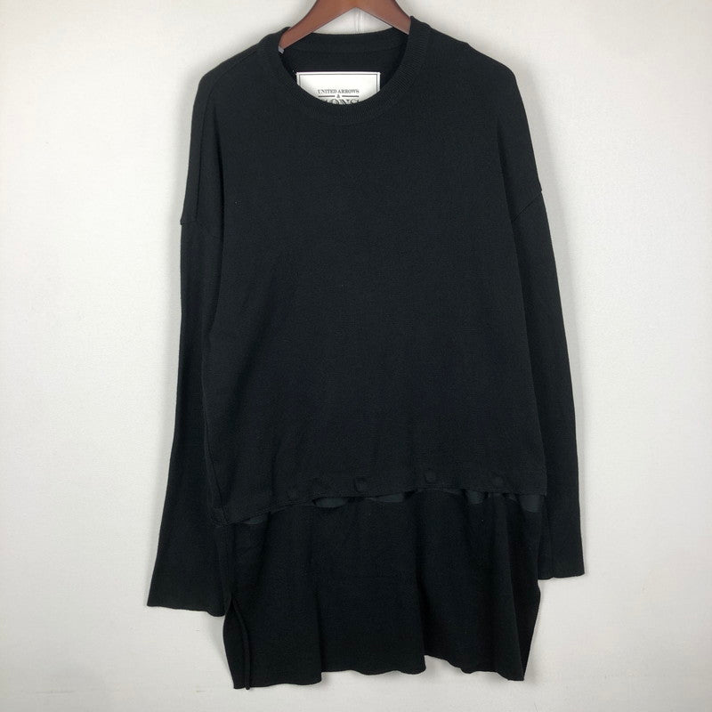 【中古品】【メンズ】 UNITED ARROWS & SONS ユナイテッドアローズ アンド サンズ A TO E SWEATER 5513-699-0203 エートゥイー セーター 長袖 トップス 147-251002-ks-23-tei サイズ：L カラー：ブラック 万代Net店