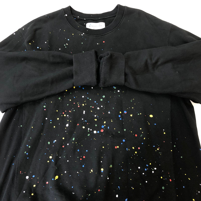 【中古品】【メンズ】 MIYAGI HIDETAKA ミヤギヒデタカ PAINT SWEAT SHIRT ペイント スウェット シャツ 長袖 トップス トレーナー 140-251015-yo-19-fuzh サイズ：2 カラー：ブラック 万代Net店