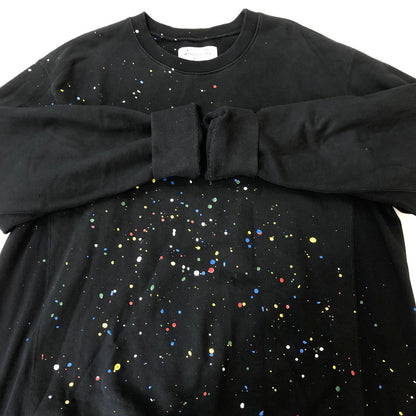 【中古品】【メンズ】 MIYAGI HIDETAKA ミヤギヒデタカ PAINT SWEAT SHIRT ペイント スウェット シャツ 長袖 トップス トレーナー 140-251015-yo-19-fuzh サイズ：2 カラー：ブラック 万代Net店