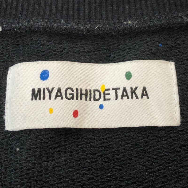 【中古品】【メンズ】 MIYAGI HIDETAKA ミヤギヒデタカ PAINT SWEAT SHIRT ペイント スウェット シャツ 長袖 トップス トレーナー 140-251015-yo-19-fuzh サイズ：2 カラー：ブラック 万代Net店