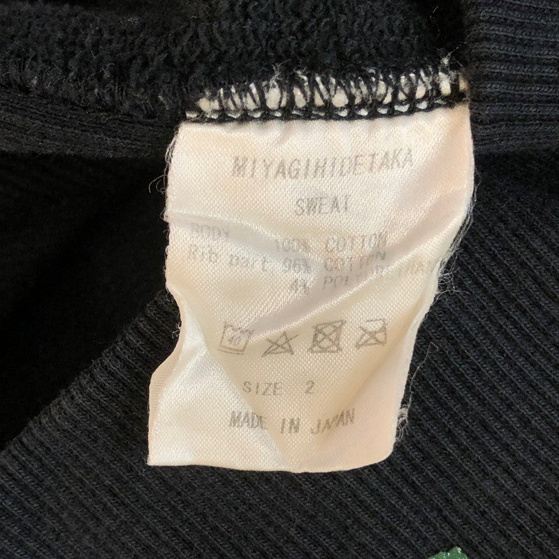 【中古品】【メンズ】 MIYAGI HIDETAKA ミヤギヒデタカ PAINT SWEAT SHIRT ペイント スウェット シャツ 長袖 トップス トレーナー 140-251015-yo-19-fuzh サイズ：2 カラー：ブラック 万代Net店