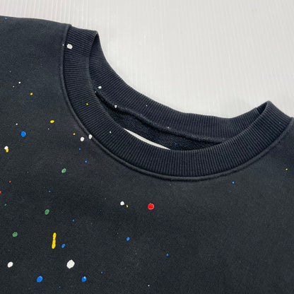 【中古品】【メンズ】 MIYAGI HIDETAKA ミヤギヒデタカ PAINT SWEAT SHIRT ペイント スウェット シャツ 長袖 トップス トレーナー 140-251015-yo-19-fuzh サイズ：2 カラー：ブラック 万代Net店