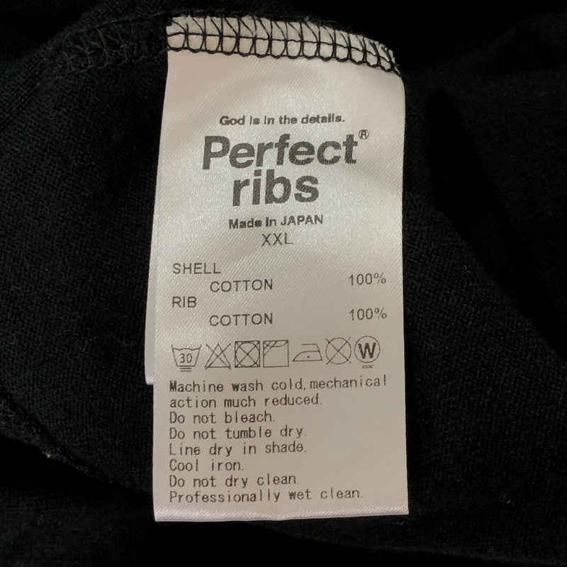 【中古品】【メンズ】 Perfect ribs パーフェクトリブス S/S KNIT TEE ショートスリーブ ニット Tシャツ トップス 半袖 140-251012-ts-01-fuz サイズ：XXL カラー：ブラック 万代Net店