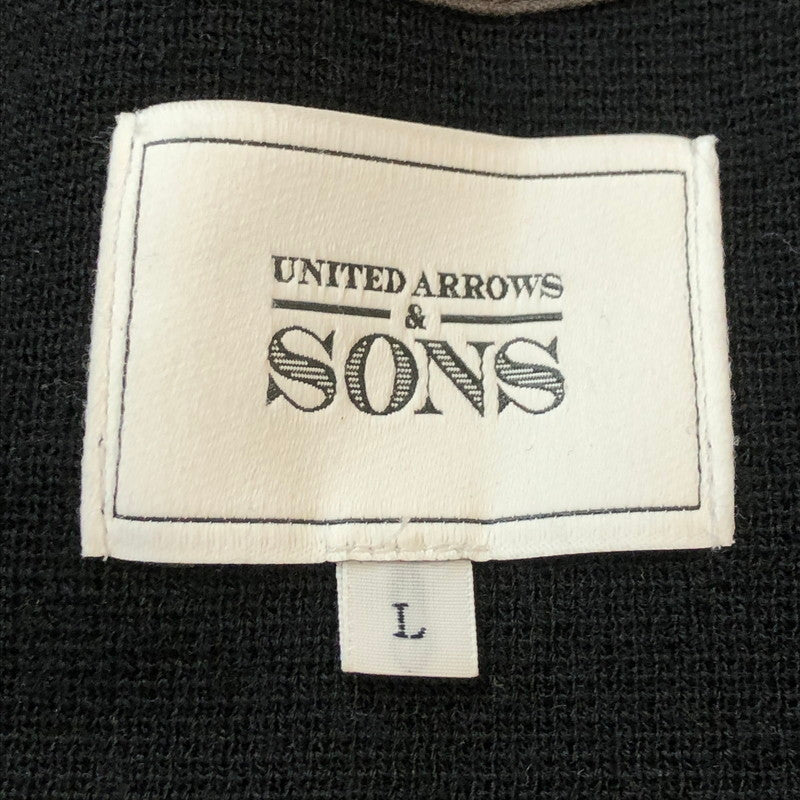 【中古品】【メンズ】 UNITED ARROWS & SONS ユナイテッドアローズ アンド サンズ LAYER C/GN SWEATER　5513-699-0205 レイヤー セーター トップス カーディガン 147-251012-ts-20-tei サイズ：L カラー：ブラック 万代Net店