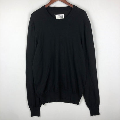 【中古品】【メンズ】 Maison Margiela メゾンマルジェラ S50HA0870 ELBOW-PATCH SWEAT TEE エルボーパッチ スウェット Tシャツ 長袖 トップス 141-251002-ks-04-tei サイズ：XXL カラー：ブラック 万代Net店