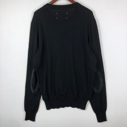 【中古品】【メンズ】 Maison Margiela メゾンマルジェラ S50HA0870 ELBOW-PATCH SWEAT TEE エルボーパッチ スウェット Tシャツ 長袖 トップス 141-251002-ks-04-tei サイズ：XXL カラー：ブラック 万代Net店