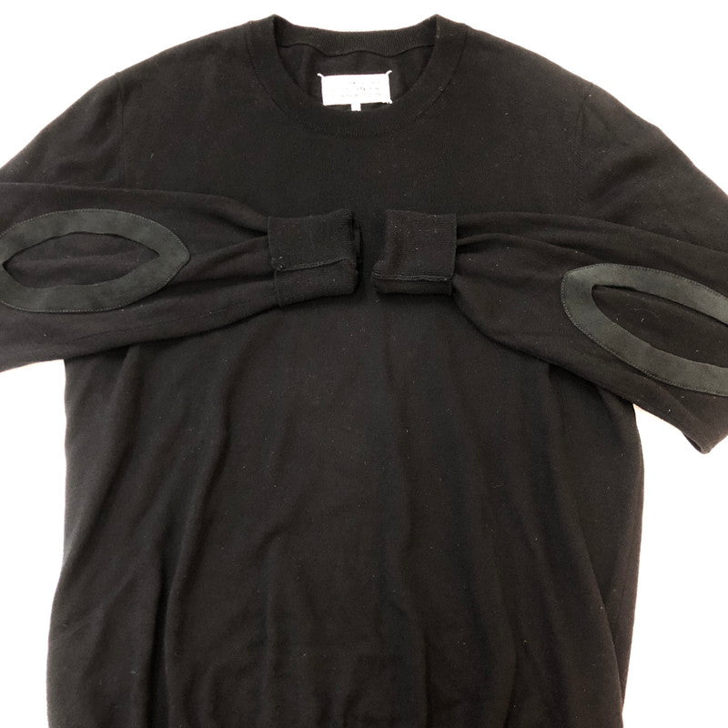 【中古品】【メンズ】 Maison Margiela メゾンマルジェラ S50HA0870 ELBOW-PATCH SWEAT TEE エルボーパッチ スウェット Tシャツ 長袖 トップス 141-251002-ks-04-tei サイズ：XXL カラー：ブラック 万代Net店