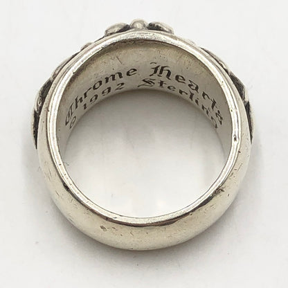 【中古品】【メンズ】 CHROME HEARTS クロムハーツ FLRL CRS フローラル クロス リング シルバー アクセサリー 指輪 190-251015-ks-01-tei カラー：シルバー 17.5号 万代Net店