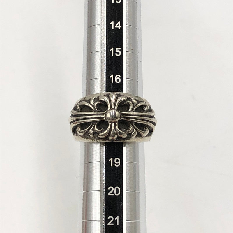 【中古品】【メンズ】 CHROME HEARTS クロムハーツ FLRL CRS フローラル クロス リング シルバー アクセサリー 指輪 190-251015-ks-01-tei カラー：シルバー 17.5号 万代Net店
