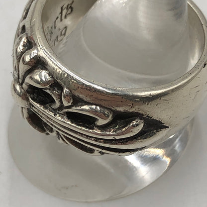 【中古品】【メンズ】 CHROME HEARTS クロムハーツ FLRL CRS フローラル クロス リング シルバー アクセサリー 指輪 190-251015-ks-01-tei カラー：シルバー 17.5号 万代Net店