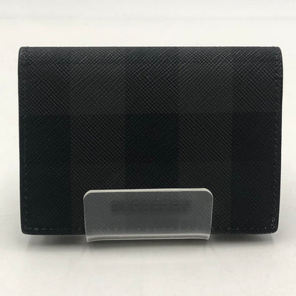 【中古品】【メンズ/レディース】 BURBERRY バーバリー CHECK FOLDING CARD CASE 80702041 チェック フォールデイング カードケース 財布 181-251220-yy-08-tei カラー：チャコール 万代Net店