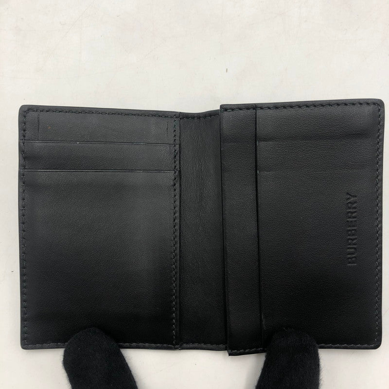 【中古品】【メンズ/レディース】 BURBERRY バーバリー CHECK FOLDING CARD CASE 80702041 チェック フォールデイング カードケース 財布 181-251220-yy-08-tei カラー：チャコール 万代Net店
