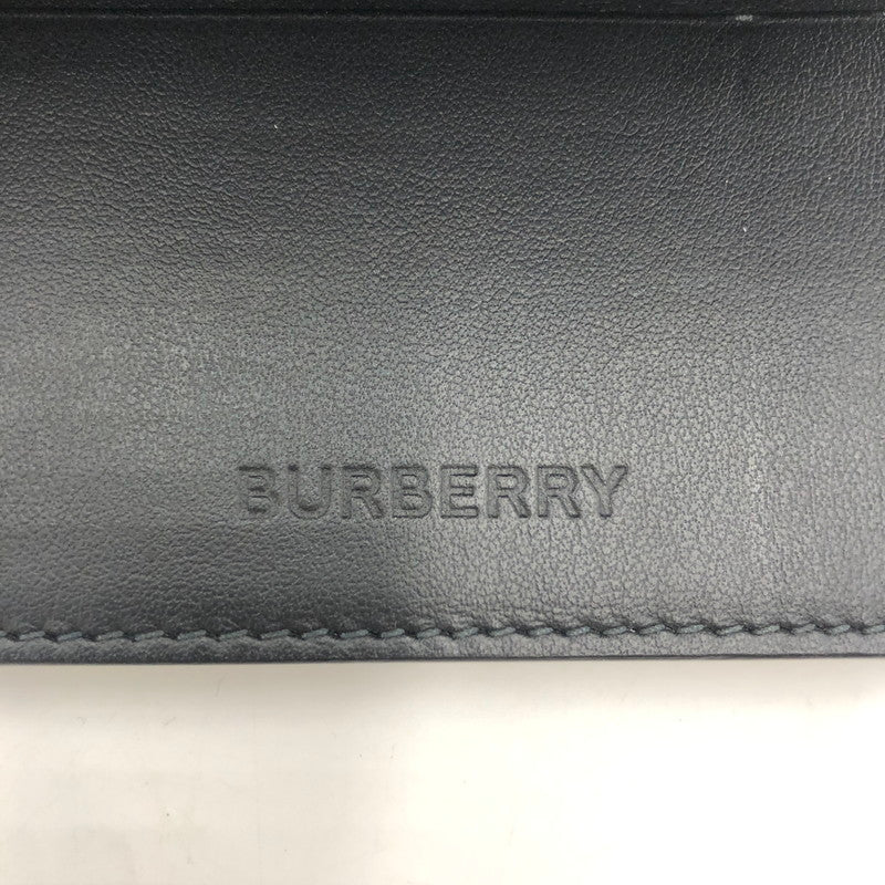 【中古品】【メンズ/レディース】 BURBERRY バーバリー CHECK FOLDING CARD CASE 80702041 チェック フォールデイング カードケース 財布 181-251220-yy-08-tei カラー：チャコール 万代Net店