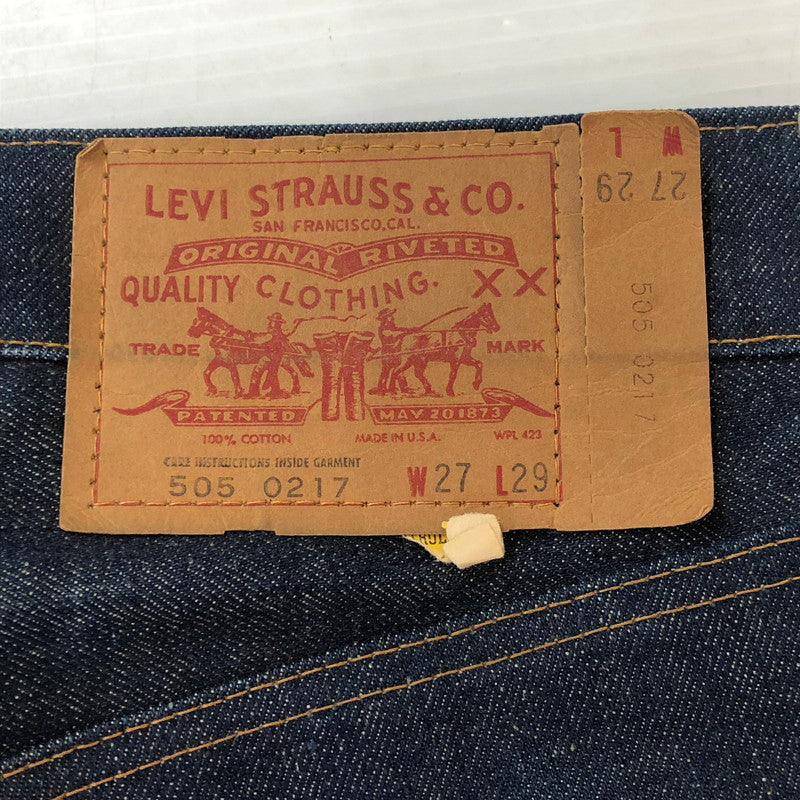 【中古品】【メンズ】 Levi's リーバイス 70’s 505 DENIM PANTS 505-0217 VINTAGE 70年代 505 デニムパンツ ボトムス ジーンズ ヴィンテージ ボタン裏 刻印5 66前期 156-251005-ts-23-tei サイズ：W27L29 カラー：インディゴ 万代Net店